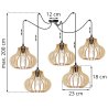 Nowoczesna Lampa SPIDER TIMBER Drewniane Klosze Wymiary Nowoczesna Lampa SPIDER TIMBER Drewniane Klosze Wymiary