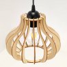Stylowa Lampa z Kloszami Drewnianymi SPIDER TIMBER Klosz Stylowa Lampa z Kloszami Drewnianymi SPIDER TIMBER Klosz