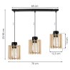 Lampa Wisząca Żyrandol Drewniany Klosz LED Wymiary Lampa Wisząca Żyrandol Drewniany Klosz LED Wymiary