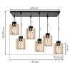 Lampa Wisząca Żyrandol Drewniana TIMBER Wymiary