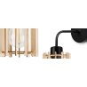 Lampa Ścienna Kinkiet Drewniany Klosz TIMBER Detale Lampa Ścienna Kinkiet Drewniany Klosz TIMBER Detale