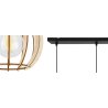 Lampa Wisząca Żyrandol Drewniane Klosze TIMBER Detale