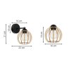 Lampa Drewniana LED TIMBER Kinkiet Ścienny Wymiary Lampa Drewniana LED TIMBER Kinkiet Ścienny Wymiary
