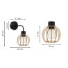 Lampa Sufitowa Kinkiet Klosz Z Drewna TIMBER Wymiary Lampa Sufitowa Kinkiet Klosz Z Drewna TIMBER Wymiary