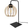 Lampa Stołowa Nocna Rustykalna Klosz z Drewna TIMBER Lampa Stołowa Nocna Rustykalna Klosz z Drewna TIMBER