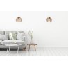 Lampa Wisząca Z Drewanianym Kloszem do Salonu TIMBER