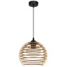Lampa Wisząca Z Drewanianym Kloszem Żyrandol TIMBER Lampa Wisząca Z Drewanianym Kloszem Żyrandol TIMBER