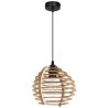 Lampa Z Drewanianym Kloszem Żyrandol TIMBER