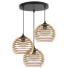 Lampa Wisząca na Podsufitce Z Kloszem Drewnianym TIMBER Lampa Wisząca na Podsufitce Z Kloszem Drewnianym TIMBER