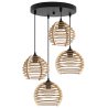 Lampa Z Kloszem Drewnianym na Podsufitce TIMBER Lampa Z Kloszem Drewnianym na Podsufitce TIMBER