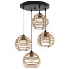 Lampa Sufitowa Z Kloszem Drewnianym na Podsufitce TIMBER Lampa Sufitowa Z Kloszem Drewnianym na Podsufitce TIMBER