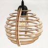 Lampa Sufitowa Z Kloszem Drewnianym na Podsufitce TIMBER Lampa Sufitowa Z Kloszem Drewnianym na Podsufitce TIMBER