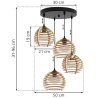 Lampa Sufitowa na Podsufitce TIMBER wymiary lampy Lampa Sufitowa na Podsufitce TIMBER wymiary lampy