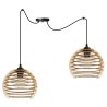 Lampa Sufitowa Typu Pająk Drewniane Klosze TIMBER Lampa Sufitowa Typu Pająk Drewniane Klosze TIMBER