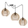 Lampa Sufitowa Pająk Kable Drewniane Klosze SPIDER TIMBER