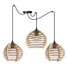Lampa Wisząca Drewniane Klosze SPIDER TIMBER