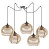 Lampa Wisząca Drewniane Klosze SPIDER TIMBER
