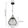 Lampa Wisząca Sufitowa Wymiary Klosz Druciak NUVOLA