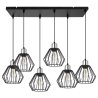 Lampa Sufitowa Żyrandol Druciane Klosze na Listwie NUVOLA Lampa Sufitowa Żyrandol Druciane Klosze na Listwie NUVOLA