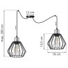 Lampa Wisząca typu Pająk Wymiary SPIDER NUVOLA