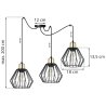 Lampa Wisząca z Metalowymi Kloszami typu Pająk SPIDER NUVOLA