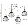Lampa Sufitowa typu Pająk Wymiary SPIDER NUVOLA