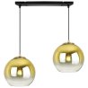 Nowoczesna Lampa Sufitowa na Listwie Złote Klosze BERGEN GOLD Nowoczesna Lampa Sufitowa na Listwie Złote Klosze BERGEN GOLD