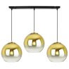 Lampa Sufitowa na Listwie Klosze Złote Kule BERGEN GOLD Lampa Sufitowa na Listwie Klosze Złote Kule BERGEN GOLD