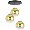 Nowoczesna Lampa Sufitowa na Podsufitce Złote Klosze BERGEN GOLD Nowoczesna Lampa Sufitowa na Podsufitce Złote Klosze BERGEN GOLD