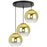 Nowoczesna Lampa na Podsufitce Złote Klosze Regulacja wysokości BERGEN GOLD