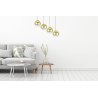 Nowoczesna Lampa ze Złotymi Kloszami Kształt Glamour BERGEN GOLD