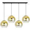 Nowoczesna Lampa Sufitowa ze Złotymi Kloszami Kształt Kuli BERGEN GOLD Nowoczesna Lampa Sufitowa ze Złotymi Kloszami Kształt Kuli BERGEN GOLD