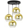 Nowoczesna Lampa na Podsufitce Złote Klosze Glamour BERGEN GOLD Nowoczesna Lampa na Podsufitce Złote Klosze Glamour BERGEN GOLD