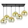 Lampa Wisząca Żyrandol Złote Klosze z Regulacją BERGEN GOLD