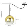 Lampa Wisząca Zwis Złoty Klosz Spider Wymiary Bergen Gold Lampa Wisząca Zwis Złoty Klosz Spider Wymiary Bergen Gold
