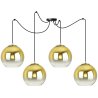 Lampa Nowoczesna typ Pająk Złote Klosze Spider Bergen Gold Lampa Nowoczesna typ Pająk Złote Klosze Spider Bergen Gold
