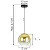 Elegancka Lampa ze Złotym Kloszem Wymiary BERGEN GOLD