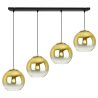 Lampa Wisząca Regulacja na Listwie Złote Klosze Kule BERGEN GOLD