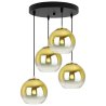 Lampa Wisząca Nowoczesna Złote Klosze na Podsufitce BERGEN GOLD Lampa Wisząca Nowoczesna Złote Klosze na Podsufitce BERGEN GOLD