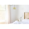 Lampa Wisząca Zwis ze Złotym Kloszem Aranżacja BERGEN GOLD