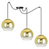 Elegancka Lampa Sufitowa Złote Klosze 15cm Spider BERGEN GOLD Elegancka Lampa Sufitowa Złote Klosze 15cm Spider BERGEN GOLD