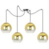Lampa Sufitowa Złote Klosze 15cm Elegancka Spider BERGEN GOLD Lampa Sufitowa Złote Klosze 15cm Elegancka Spider BERGEN GOLD