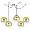 Nowoczesna Lampa Sufitowa ze Złotymi Kloszami 15cm Spider BERGEN GOLD