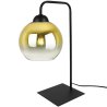 Nowoczesna Lampa Stołowa Nocna Złoty Klosz 15 cm BERGEN GOLD Nowoczesna Lampa Stołowa Nocna Złoty Klosz 15 cm BERGEN GOLD