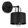 Nowoczesna Lampa Ścienna Kinkiet Czarny Klosz Metalowy PANTA Nowoczesna Lampa Ścienna Kinkiet Czarny Klosz Metalowy PANTA