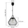 Lampa Sufitowa Metalowy Klosz Druciak Wymiary NUVOLA