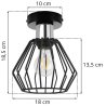 Lampa Sufitowa Spot Metalowy Druciany Klosz Nuvola E27 Wymiary Lampa Sufitowa Spot Metalowy Druciany Klosz Nuvola E27 Wymiary