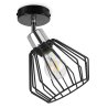 Lampa Sufitowa z Drucianym Kloszem Reflektor Metalowy Nuvola E27 Lampa Sufitowa z Drucianym Kloszem Reflektor Metalowy Nuvola E27