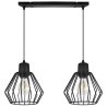 Lampa Wisząca na Listwie Industrialna Czarne Klosze Metalowe Nuvola LED E27 Lampa Wisząca na Listwie Industrialna Czarne Klosze Metalowe Nuvola LED E27