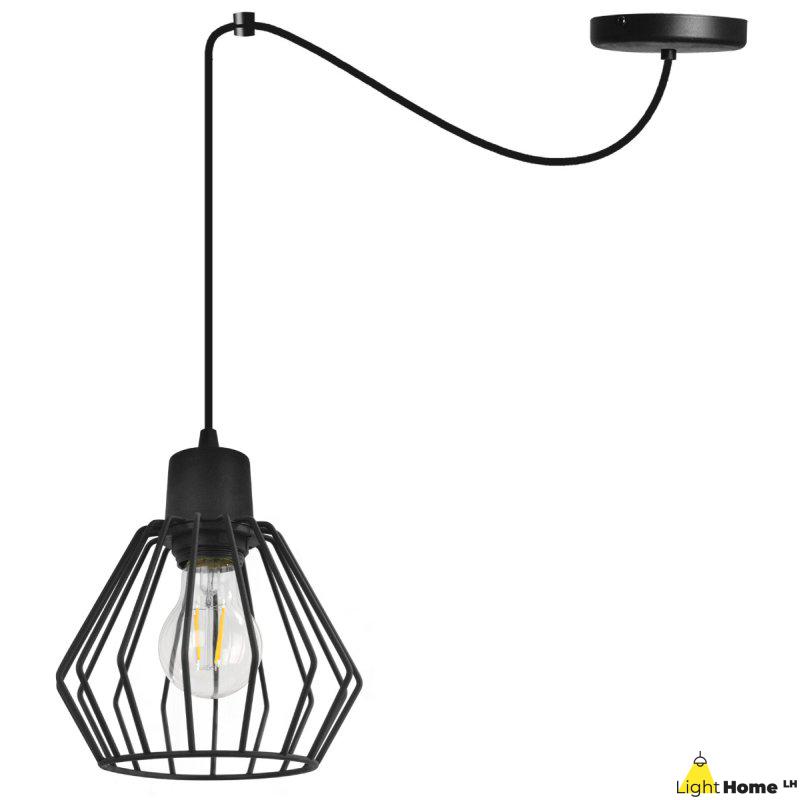 Lampa Wisząca Druciany Klosz typu Pająk Industrialna Nuvola LED E27
